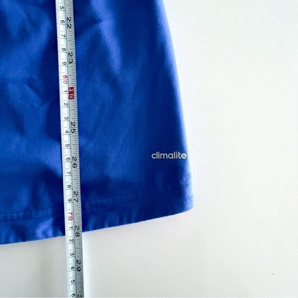 Adidas 1/2 Zip Climalite Blue Activewear Top Long Sleeved Thumb Holes Women's M - Picture 9 of 10